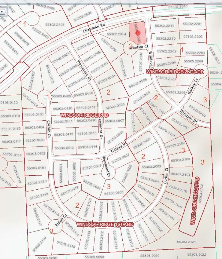 Windsor Ridge plat map (1)